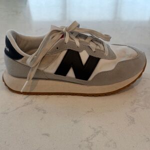 New Balance Gray and White Casual Sneakers